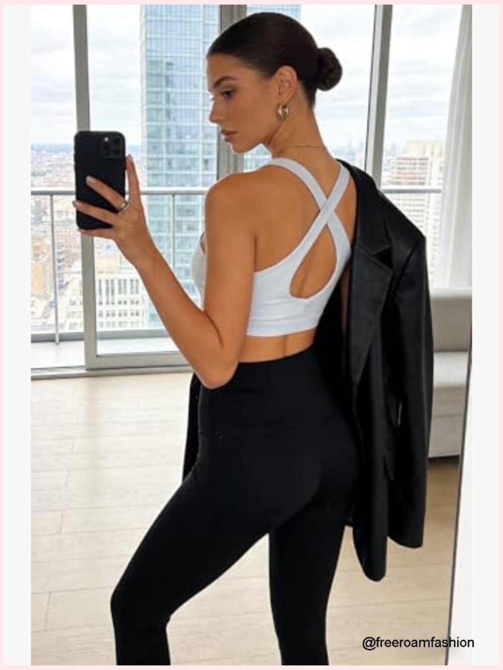 Seamless 2 Piece Workout Set - High Waist Leggings & Sports Bra - Picture 2 of 7